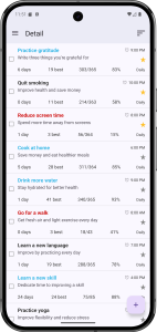 اسکرین شات 1 برنامه Goal & Habit Tracker Calendar