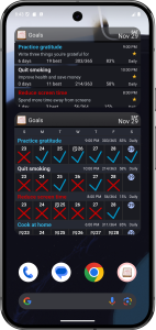 اسکرین شات 4 برنامه Goal & Habit Tracker Calendar