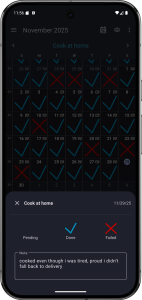 اسکرین شات 6 برنامه Goal & Habit Tracker Calendar