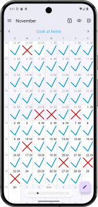اسکرین شات 3 برنامه Goal & Habit Tracker Calendar