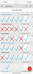 اسکرین شات 2 برنامه Goal & Habit Tracker Calendar