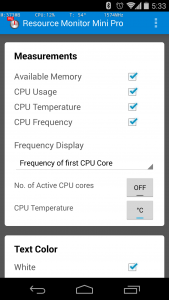 اسکرین شات برنامه Resource Monitor Mini 6