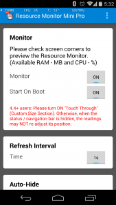 اسکرین شات برنامه Resource Monitor Mini 4