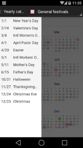 اسکرین شات برنامه New Calendar 7