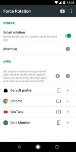 اسکرین شات 1 برنامه Force Rotation: Auto-rotate