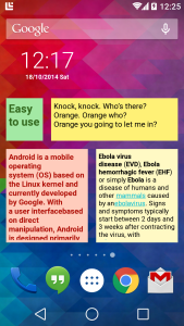 اسکرین شات 1 برنامه Stickynote Widget