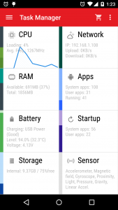 اسکرین شات برنامه Task Manager: monitor CPU, RAM 1