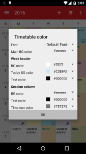 اسکرین شات 5 برنامه Timetable (Widget)