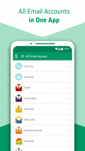 اسکرین شات برنامه All Email Access: Mail Inbox 1