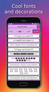 اسکرین شات برنامه Cool Fonts and emojis for Instagram 2