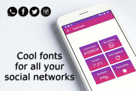 اسکرین شات برنامه Cool Fonts and emojis for Instagram 1