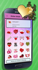 اسکرین شات 2 برنامه WASticker Love Stickers
