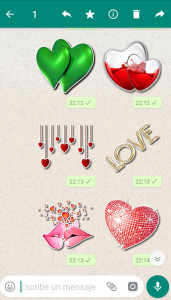 اسکرین شات برنامه WASticker Love Stickers 6