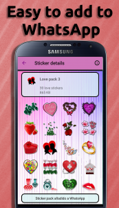 اسکرین شات 3 برنامه WASticker Love Stickers