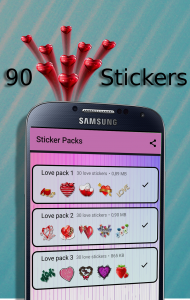 اسکرین شات برنامه WASticker Love Stickers 1