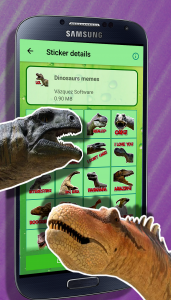 اسکرین شات برنامه WASticker Dinosaurs 2