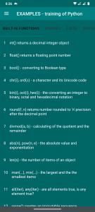 اسکرین شات 3 برنامه Python. Exercises and examples