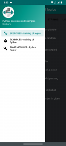 اسکرین شات 1 برنامه Python. Exercises and examples