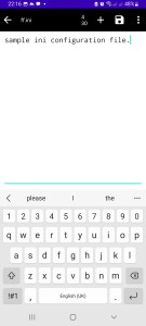 اسکرین شات 2 برنامه INI File Opener & Editor