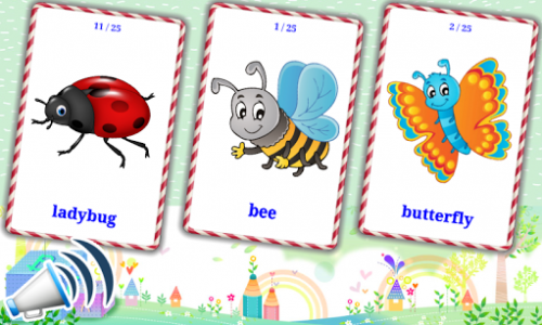 اسکرین شات برنامه Insects Flashcards for Kids 7