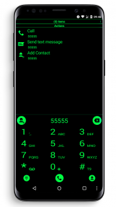 اسکرین شات برنامه Dialer Theme Black Green drupe 3