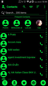 اسکرین شات برنامه Dialer Theme Black Green drupe 7