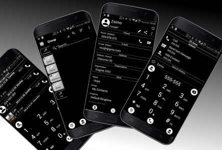 اسکرین شات برنامه Dialer Theme Black White drupe 1