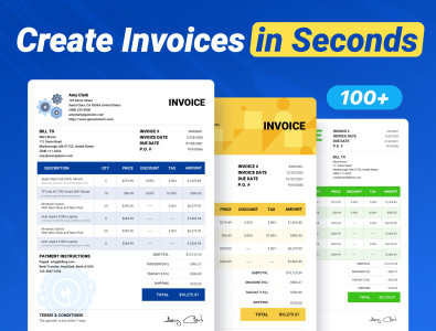 اسکرین شات 1 برنامه Invoice Maker - InvoiceBase
