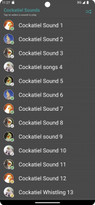 اسکرین شات برنامه Cockatiel Sounds 2