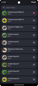 اسکرین شات برنامه Crickets Sounds 4