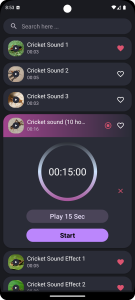 اسکرین شات برنامه Crickets Sounds 3