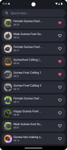 اسکرین شات 4 برنامه Guinea Fowl Sounds & Calls