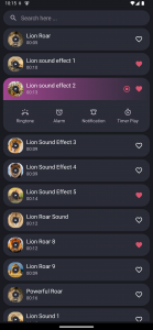 اسکرین شات 2 برنامه Lion Sounds
