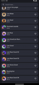 اسکرین شات 4 برنامه Lion Sounds