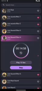 اسکرین شات 3 برنامه Lion Sounds