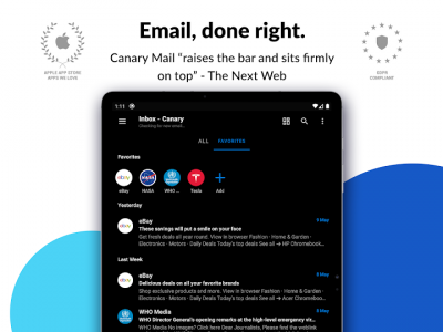 اسکرین شات برنامه Canary Mail - Best Email App with PGP Encryption 8