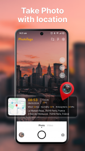 اسکرین شات 2 برنامه GPS Photo Stamp Camera Map
