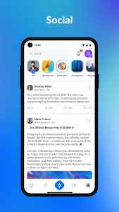 اسکرین شات 1 برنامه Online+ | Social, Crypto, Chat