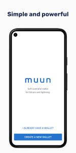 اسکرین شات 1 برنامه Muun: Bitcoin Lightning Wallet