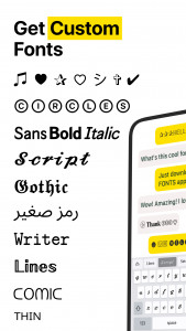 اسکرین شات 1 برنامه Fonts for Instagram, Keyboards
