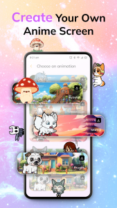 اسکرین شات 2 برنامه Pets On Phone Screen