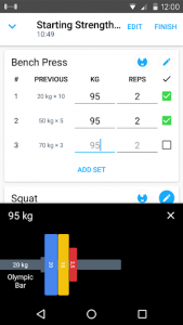 اسکرین شات برنامه Strong: Exercise Gym Log, 5x5 7