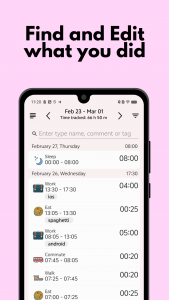 اسکرین شات برنامه aTimeLogger Pro 5