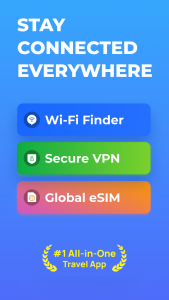 اسکرین شات برنامه WiFi Map®: Internet, eSIM, VPN 1