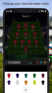 اسکرین شات برنامه Lineup zone - Soccer Lineup 2