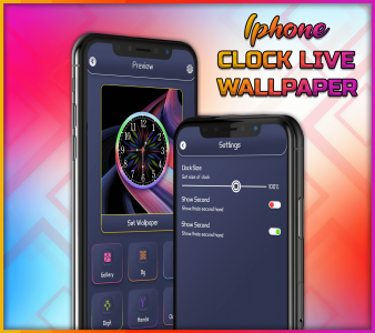 اسکرین شات برنامه iPhone Clock Live Wallpaper 2