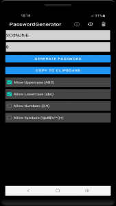 اسکرین شات برنامه تولید کننده رمز عبور 1
