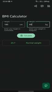 اسکرین شات برنامه ماشین‌حساب BMI (شاخص توده بدنی) 3