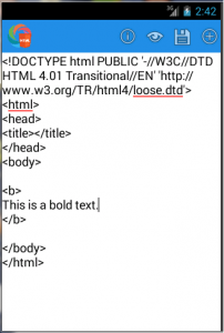اسکرین شات برنامه ویرایشگر HTML 1