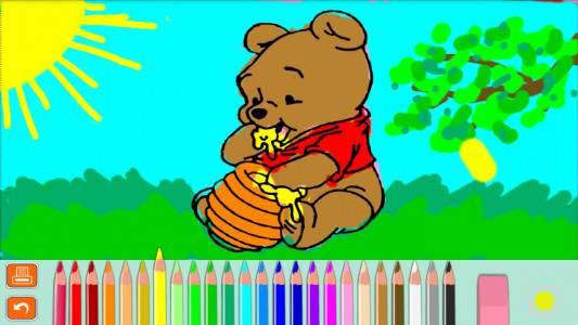 اسکرین شات بازی کتاب رنگ‌آمیزی - پو خرس عسلی ۱ 3
